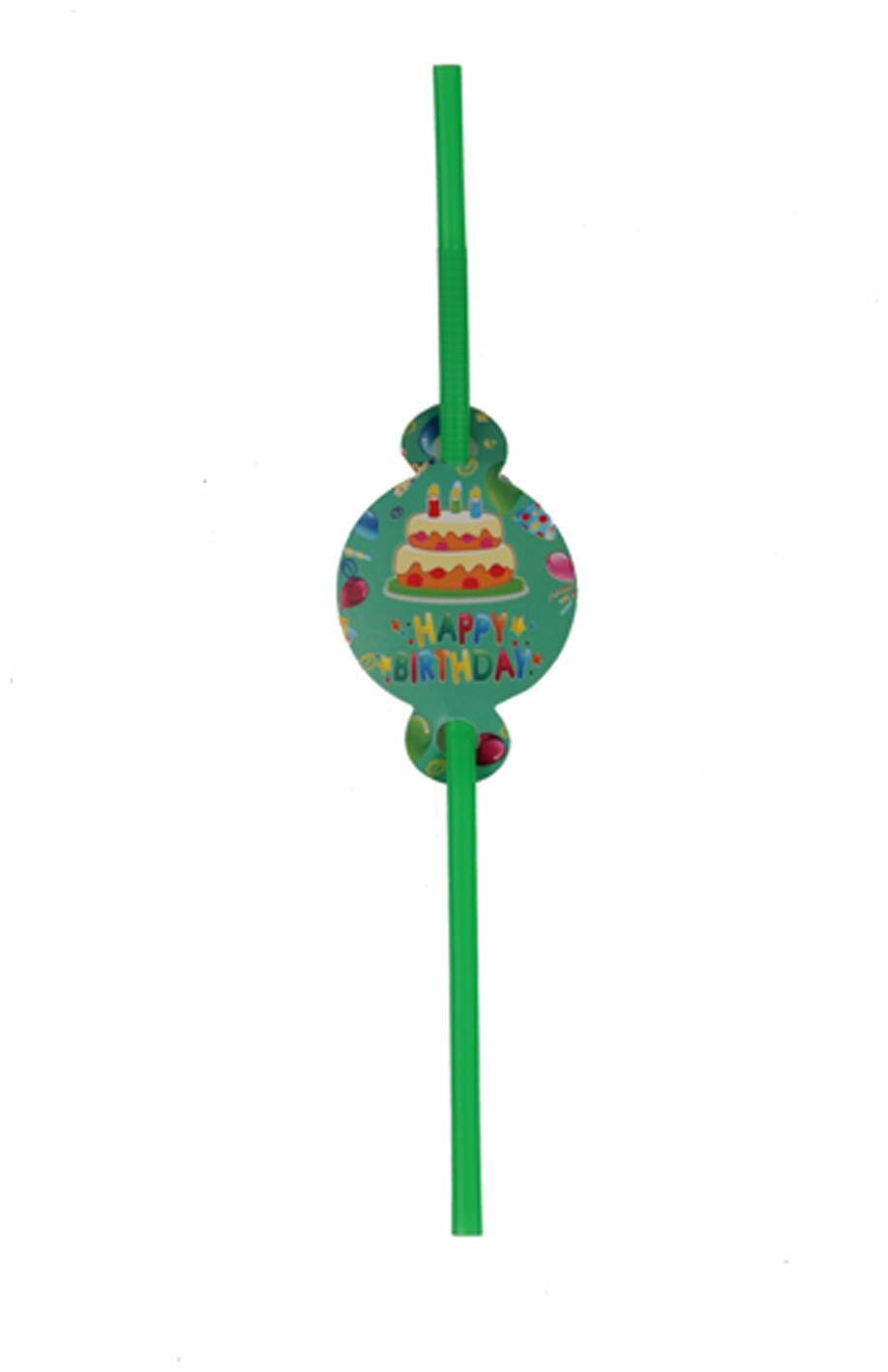 

Funcart Frolic Birthday Theme Drinking Straws