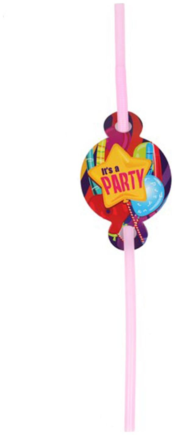 

Funcart Fun And Frolic Funcart Party Theme Drinking Straws ( Pack Of 6)