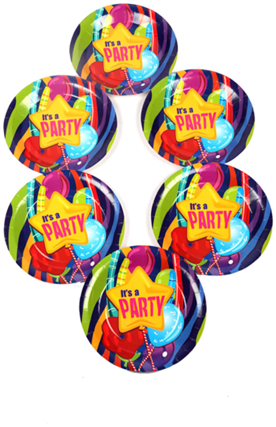 

Funcart Fun Frolic Party Theme Disposable Paper Plate