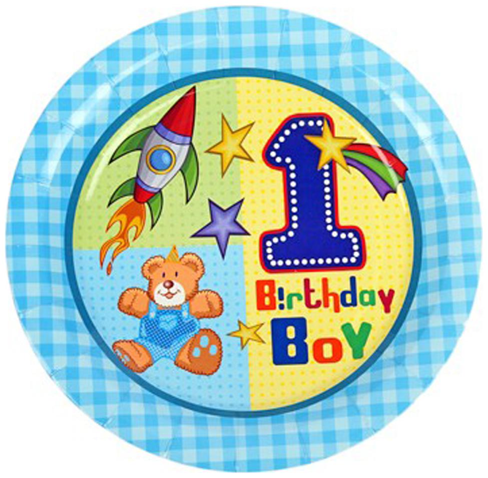 

Funcart Fun At 1 Boy Theme Disposable Paper Plate( Pack Of 6)