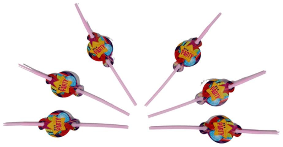 

Funcart Fun Frolic Party Theme Drinking Straws