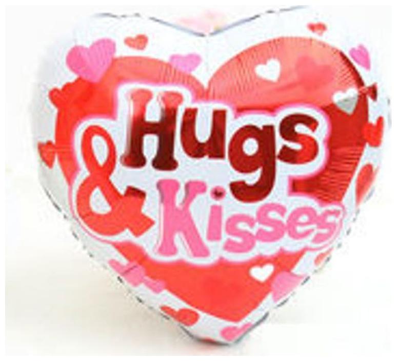 

Funcart Hugs and kisses foil ballon ( 45 cm by 45 cm) heart shape