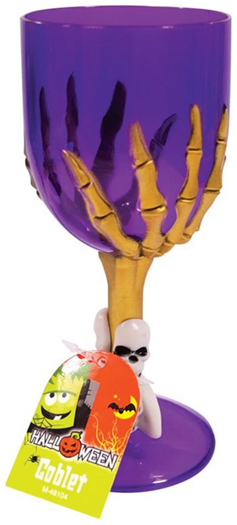 

Funcart Purple Golden Skull Wine Glass