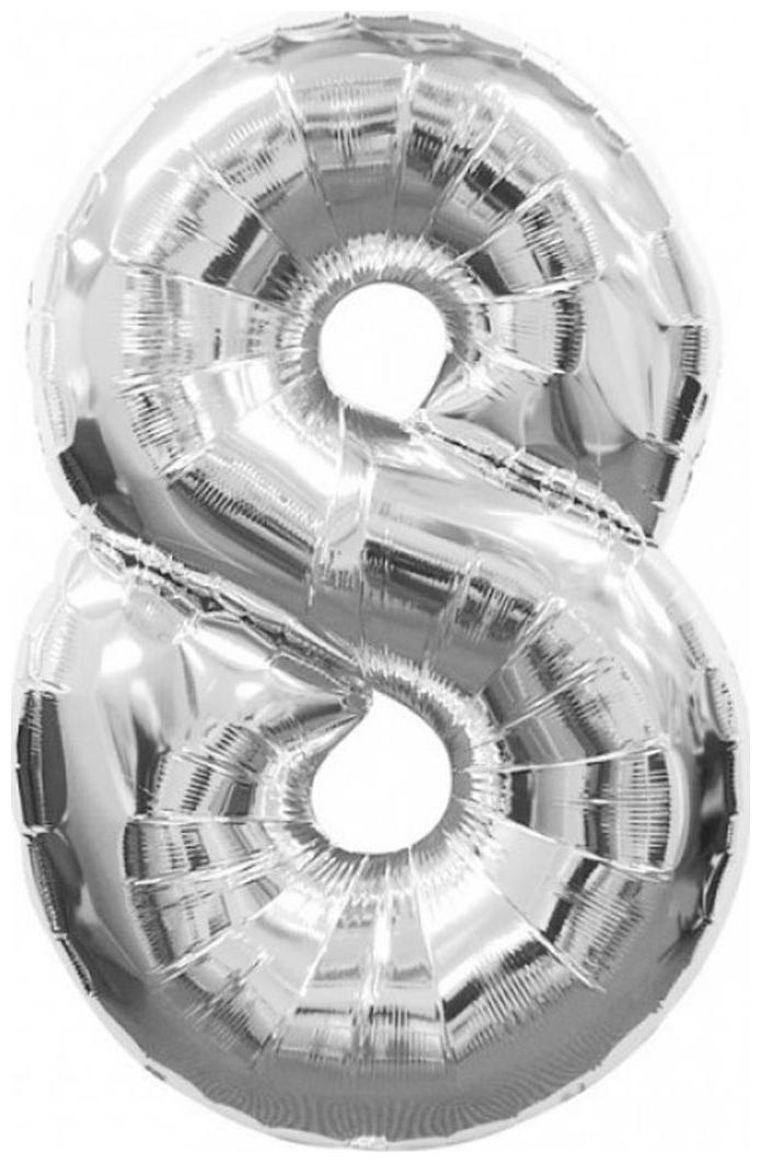 

Funcart Silver foil Balloon number 8