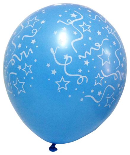 

Funcart Sky Blue Confetti Printed Balloons (pack of 5)