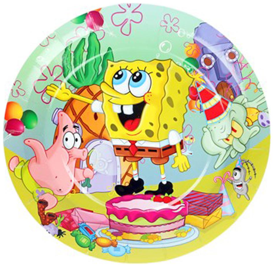 

Funcart Spongy Bob Theme Disposable Paper Plate ( Pack Of 6)