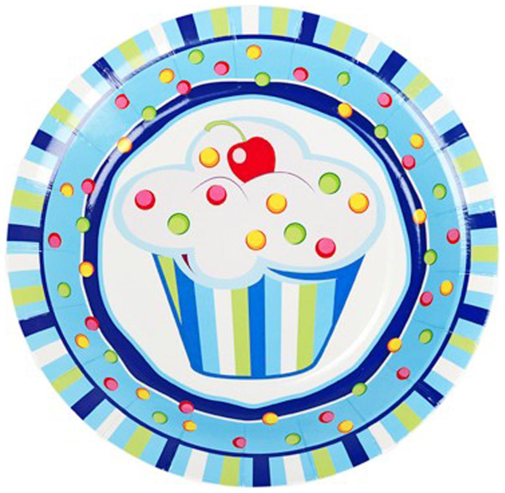 

Funcart Sweet Treat Cupcake Theme Disposable Paper Plate ( Pack Of 6)