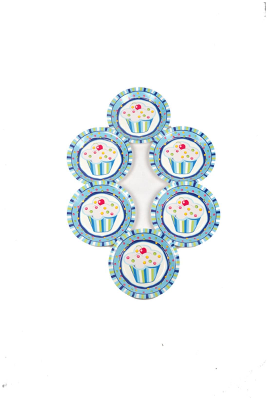 

Funcart Sweet Treat Cupcake Blue Theme Disposable Paper Plate