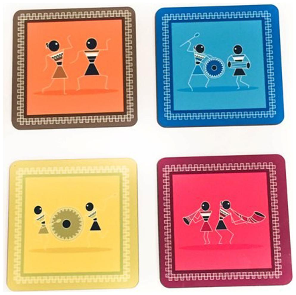 

Funcart Varli Pattern Coaster Set