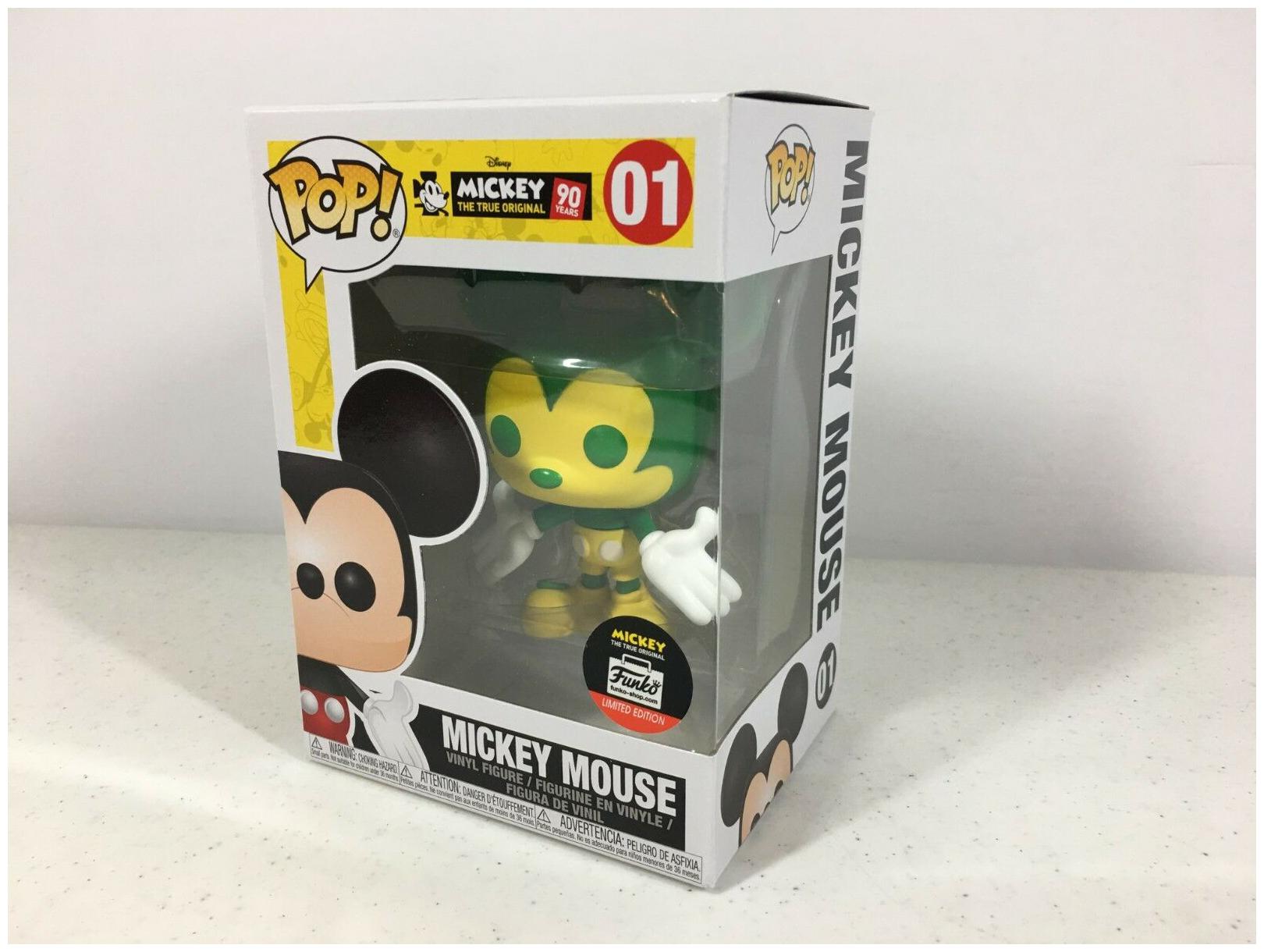 green and yellow mickey funko pop