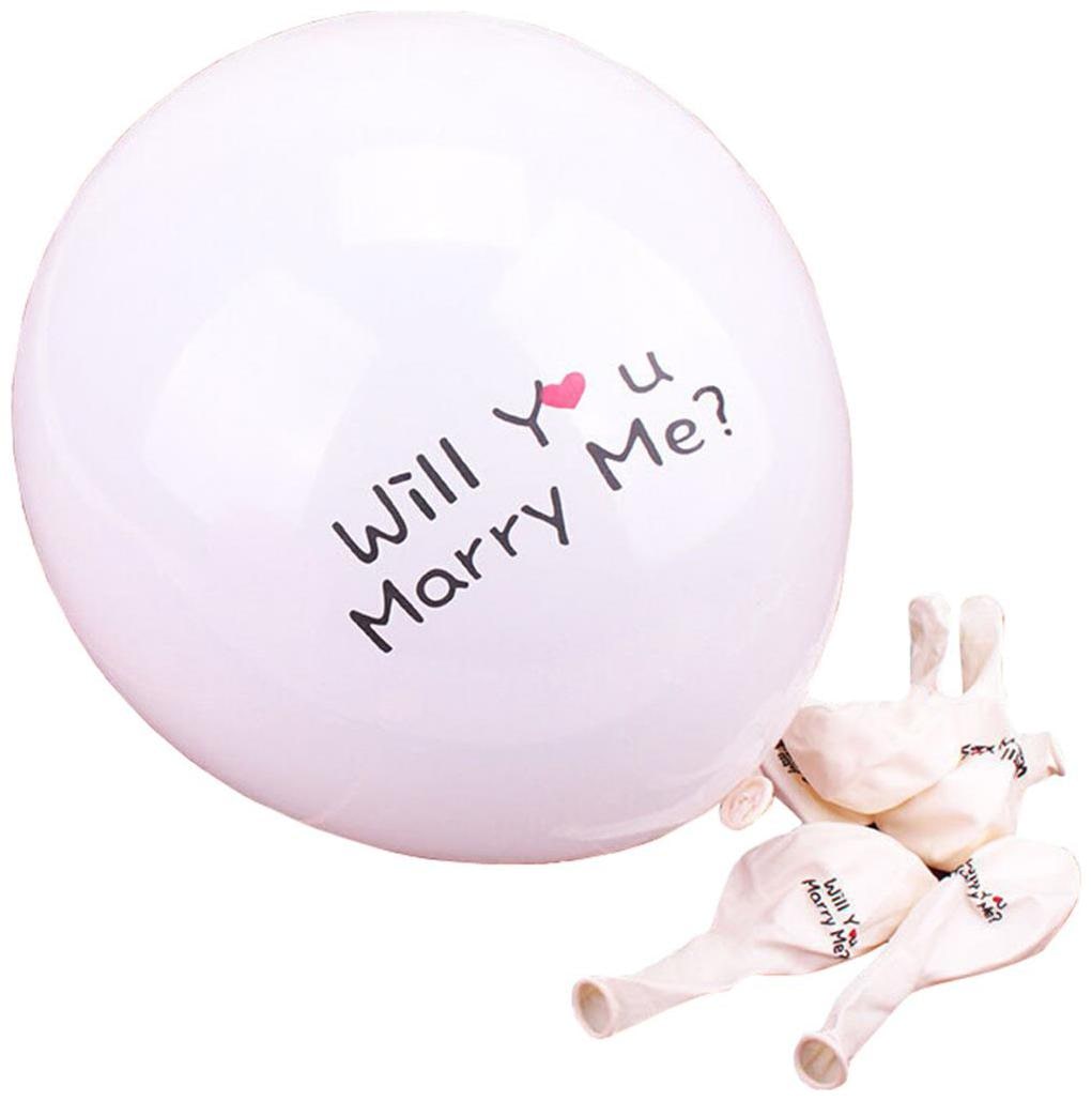 

Futaba Will you marry me Romantic Balloon - White - Pack of Ten