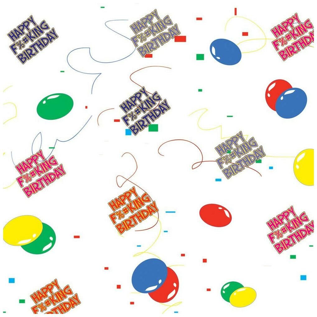 

Gag Gift Wrap Happy F KING Birthday Wrapping Paper - NASTY