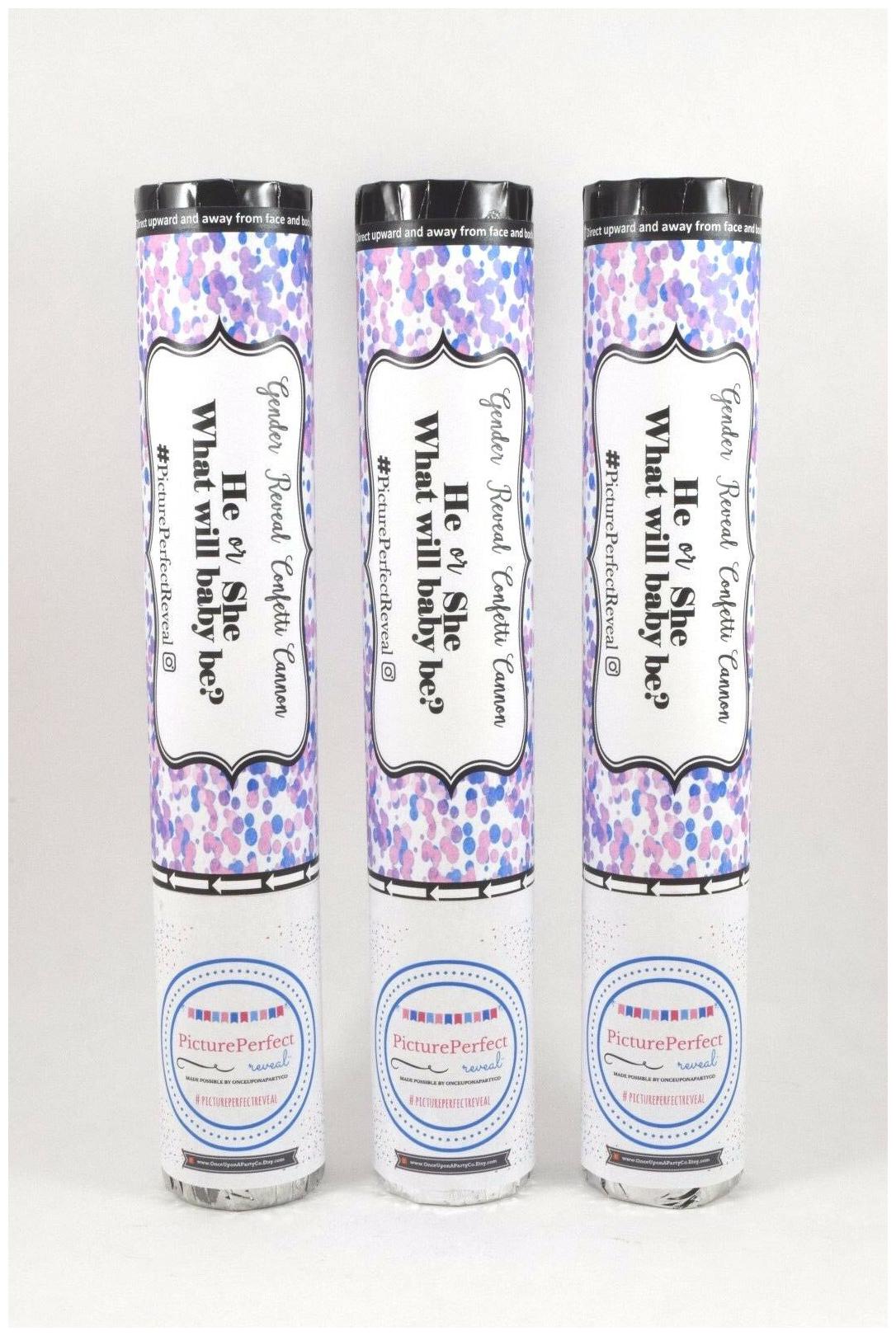 Buy GENDER REVEAL CONFETTI CANNON pink blue CONFETTI popper popper SAME