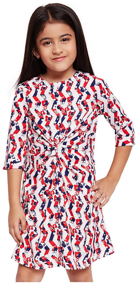 

OXOLLOXO Multi Polyester Full Sleeves Above Knee Princess Frock ( Pack of 1 )