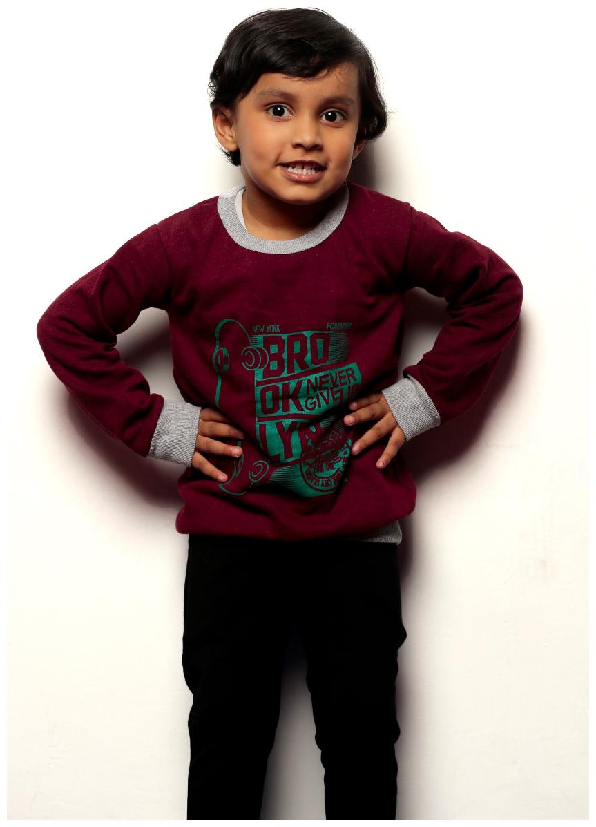 

GET SET FASHION Boy Cotton Printed T-shirt - Maroon