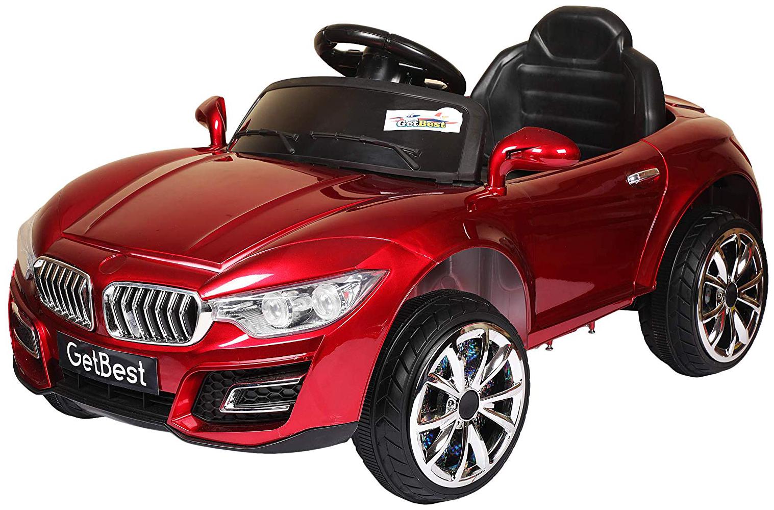 

GetBest Drune Wmt 8988 Kids Ride on Car with 12V Battery Music and Swing Option Metallic Red