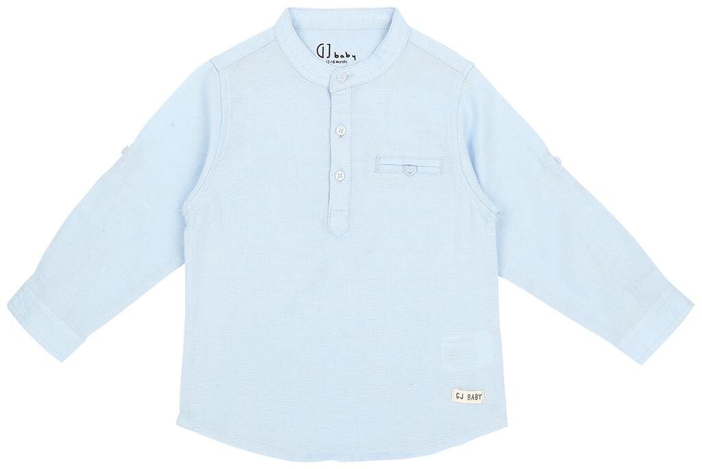 

Gini Jony Cotton Solid Shirt for Baby Boy - Blue