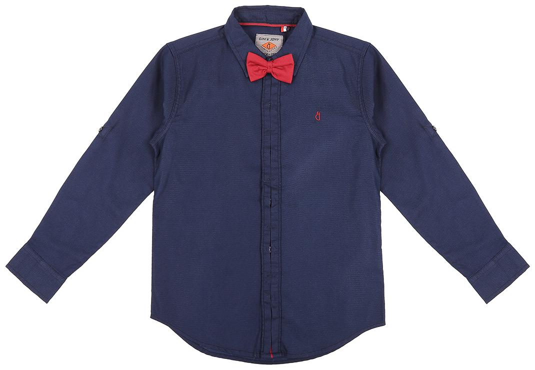 

Gini Jony Cotton Solid Shirt for Baby Boy - Blue