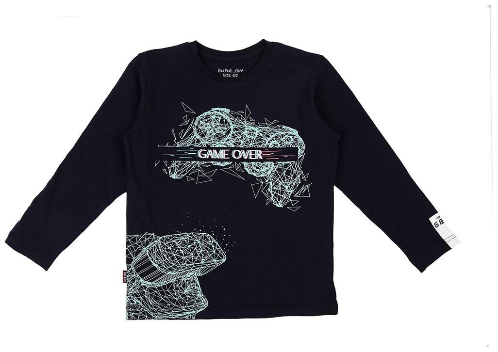 

Gini Jony Cotton Printed T shirt for Baby Boy - Blue