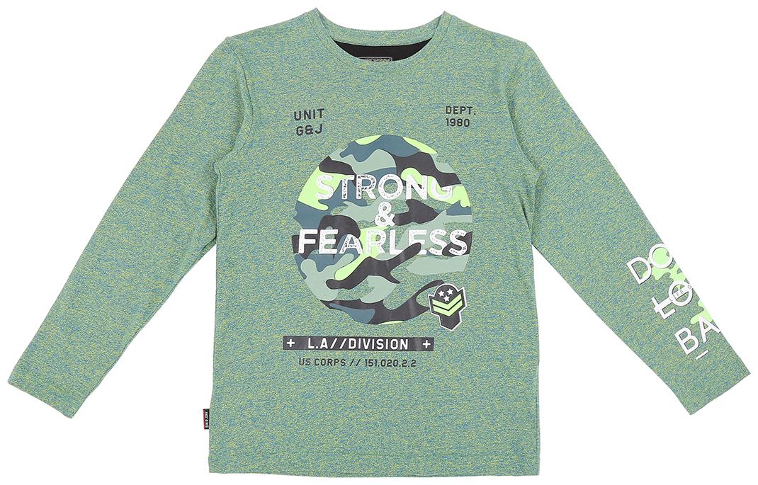 

Gini Jony Cotton Self design T shirt for Baby Boy - Green