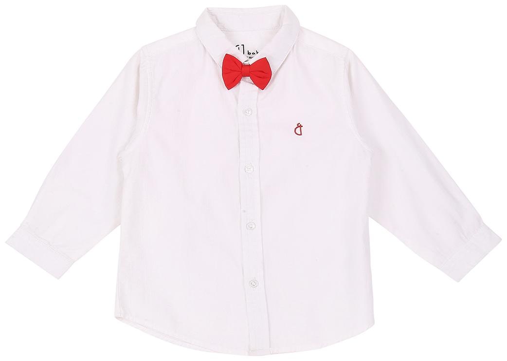 

Gini Jony Cotton Solid Shirt for Baby Boy - White