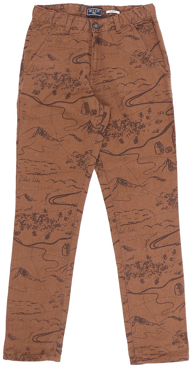 

Gini Jony Baby boy Cotton Printed Trousers - Brown