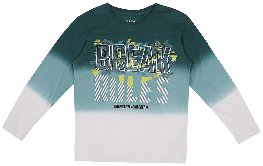 

Gini Jony Cotton Self design T shirt for Baby Boy - Green