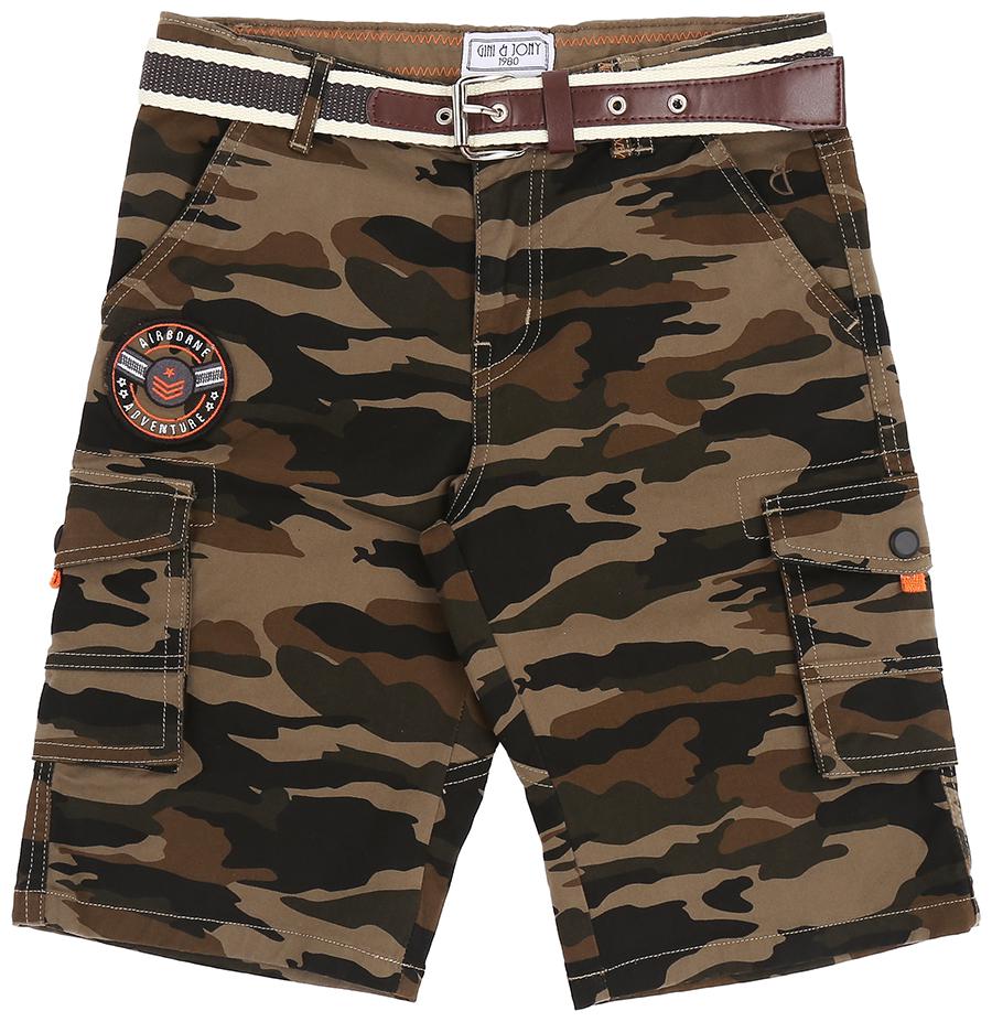 

Gini Jony Baby boy Cotton Printed Shorts - Green
