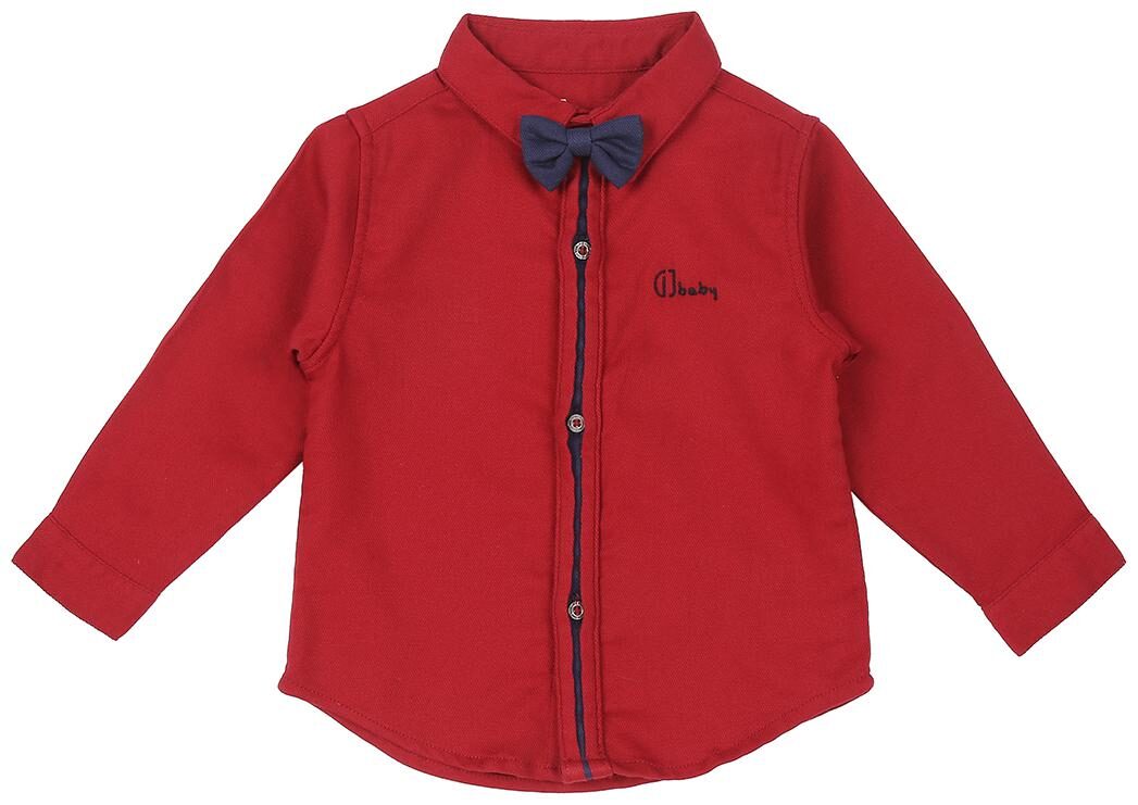 

Gini Jony Cotton Solid Shirt for Baby Boy - Red