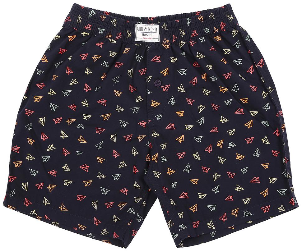 

Gini Jony Baby boy Cotton Printed Shorts - Blue