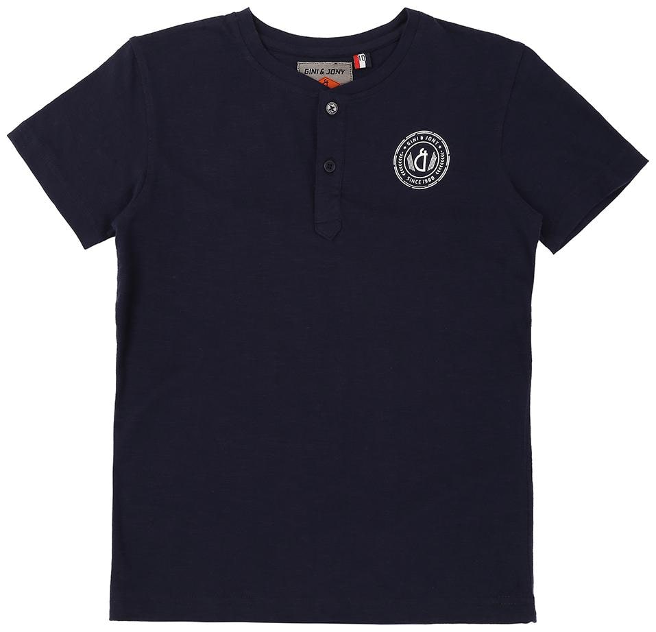 

Gini Jony Cotton Self design T shirt for Baby Boy - Orange