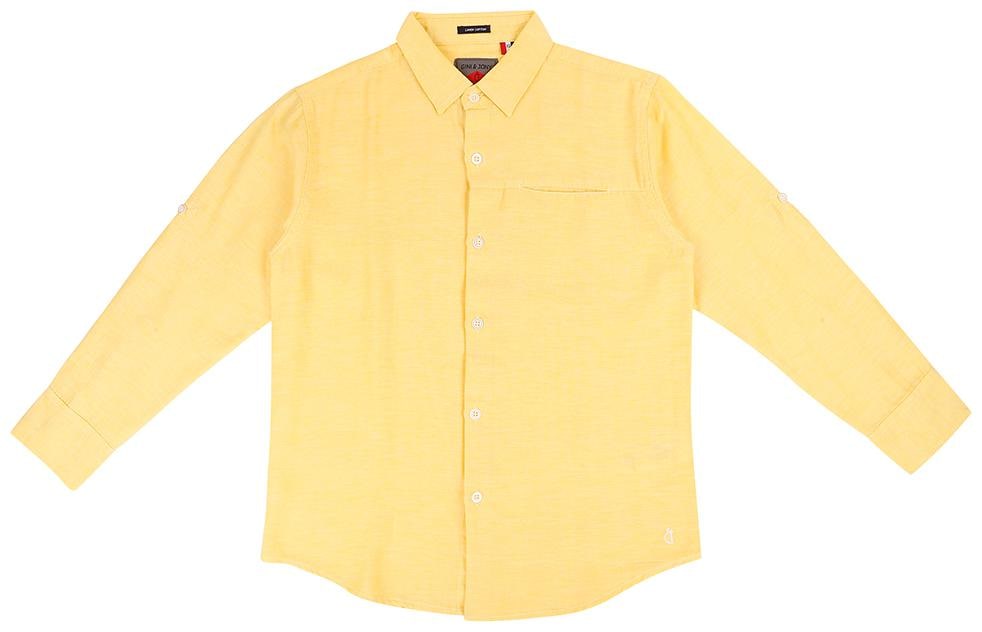 

Gini Jony Cotton Solid Shirt for Baby Boy - Yellow
