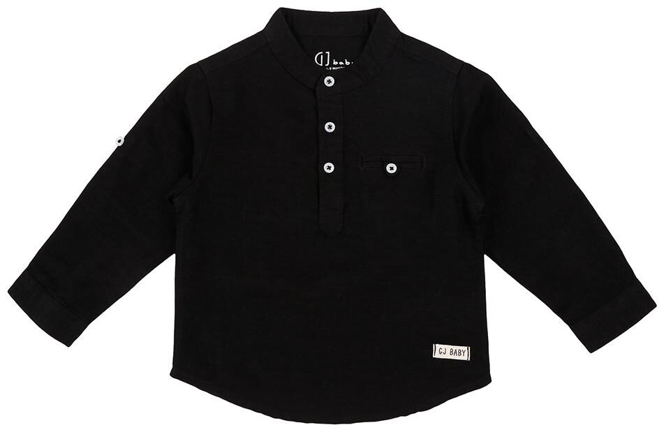

Gini Jony Cotton Solid Shirt for Baby Boy - Black