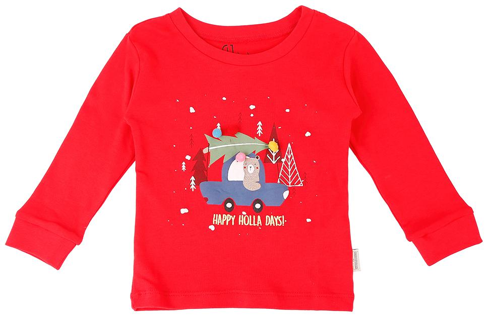 

Gini Jony Cotton Solid T shirt for Baby Boy - Red