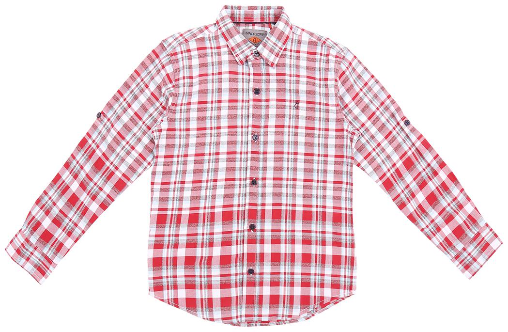 

Gini Jony Cotton Checked Shirt for Baby Boy - Red