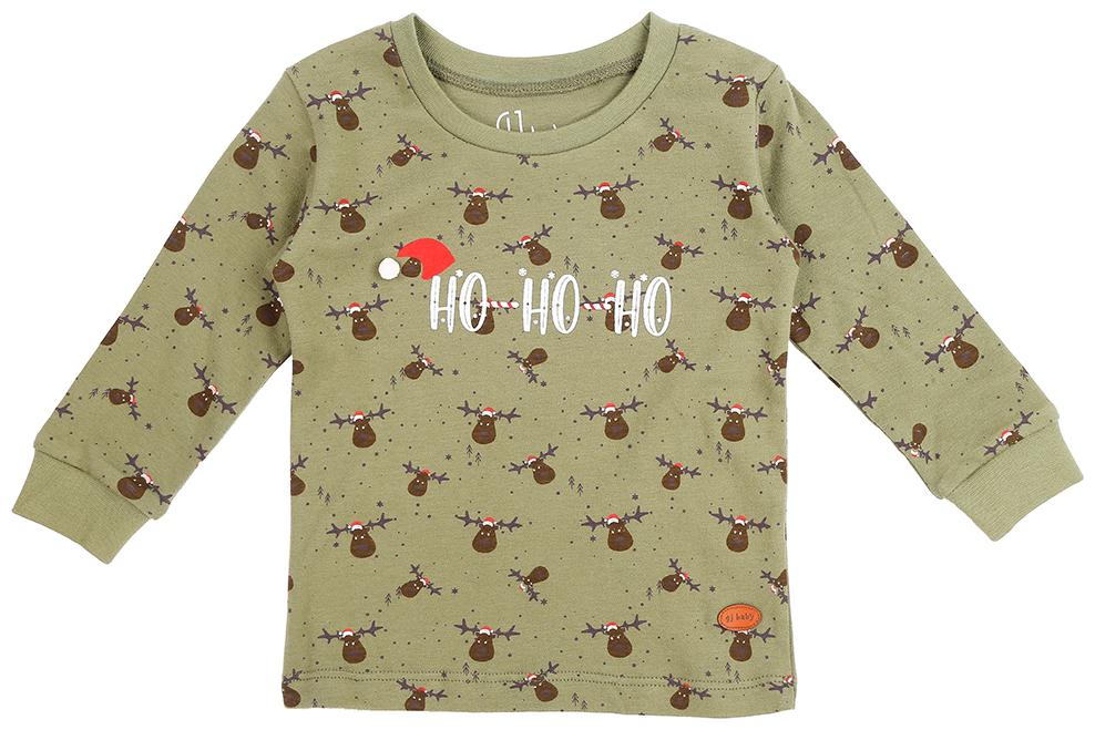 

Gini Jony Cotton Self design T shirt for Baby Boy - Green
