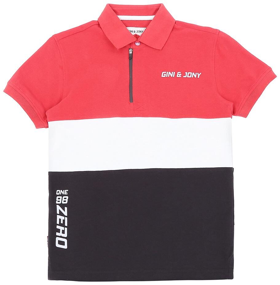 

Gini Jony Cotton Printed T shirt for Baby Boy - Red