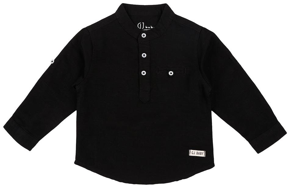

Gini Jony Cotton Solid Shirt for Baby Boy - Black
