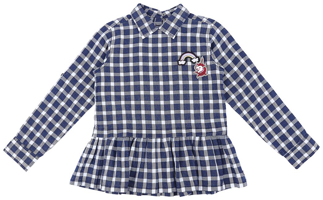 

Gini Jony Cotton Checked T shirt for Baby Girl - Blue
