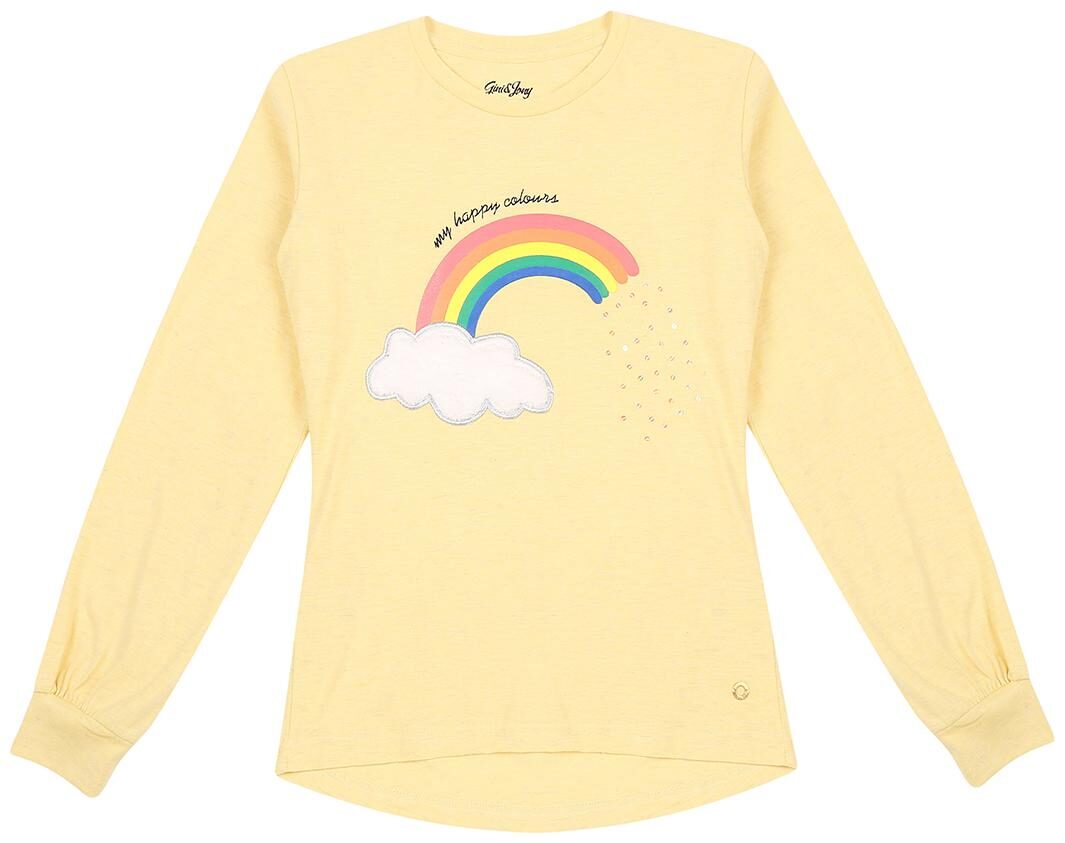 

Gini Jony Cotton Printed T shirt for Baby Girl - Yellow