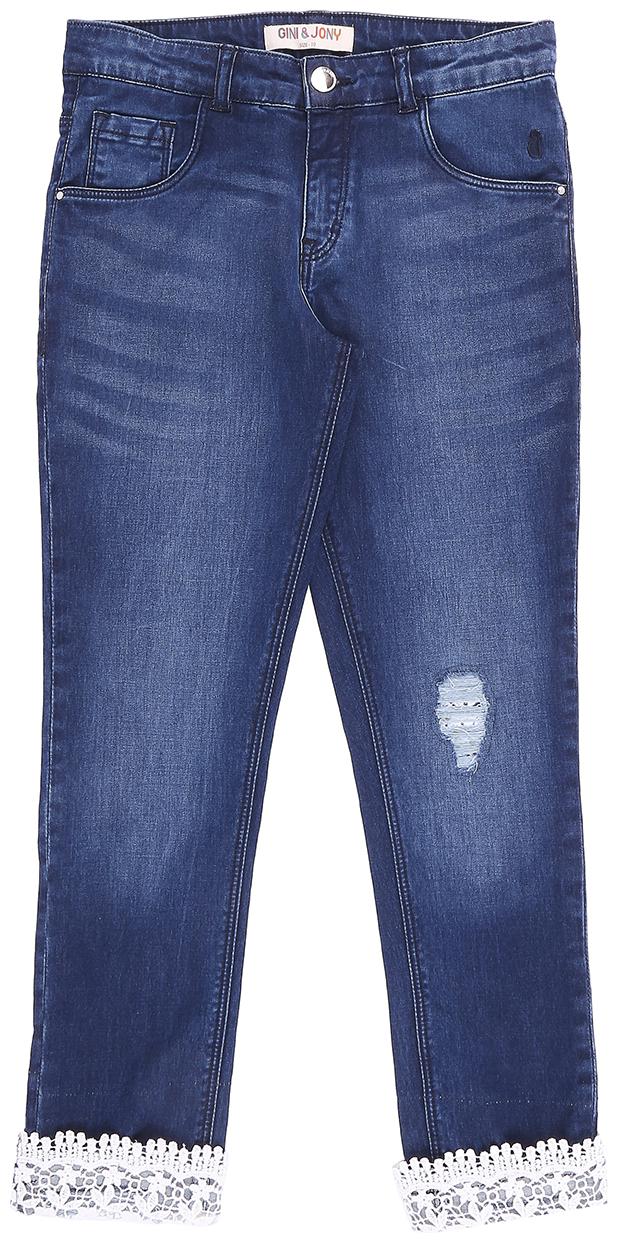 

Gini Jony Baby girl Cotton Solid Jeans - Blue