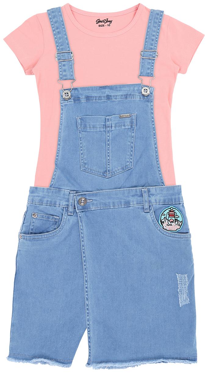 

Gini Jony Baby Girl Blue Dungaree
