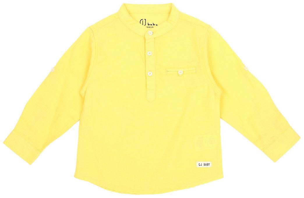 

Gini Jony Cotton Solid Shirt for Baby Boy - Yellow