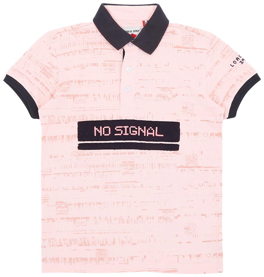 

Gini Jony Cotton Self design T shirt for Baby Boy - Pink