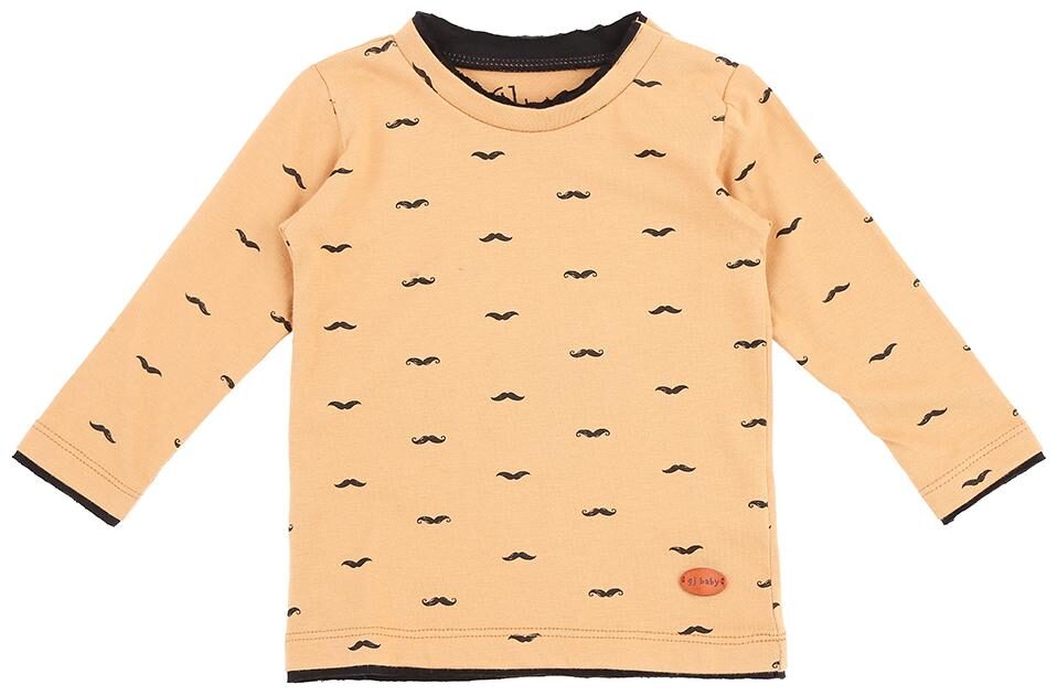 

Gini Jony Cotton Self design T shirt for Baby Boy - Beige