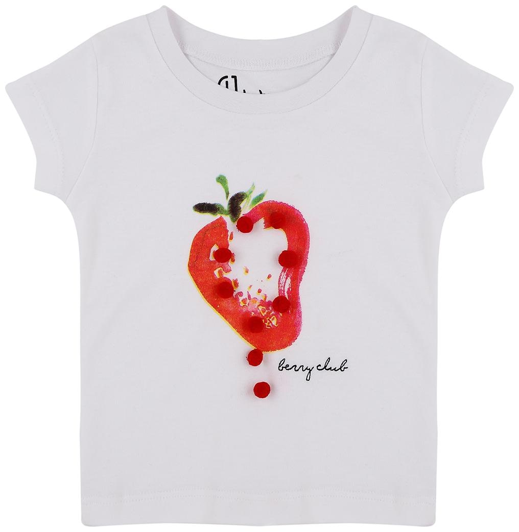 

Gini Jony Cotton Solid T shirt for Baby Girl - White