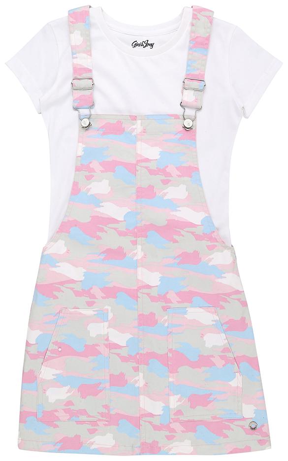 

Gini Jony Baby Girl Pink Dungaree