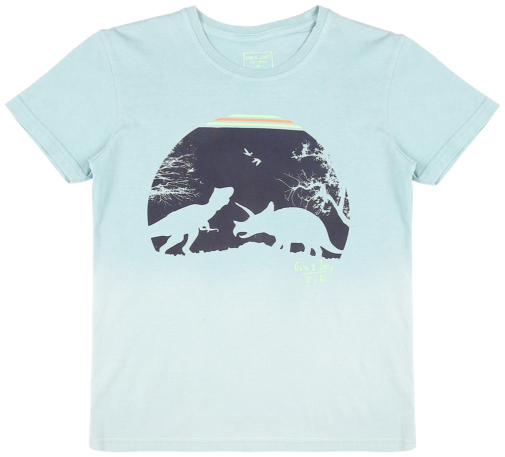 

Gini Jony Cotton Printed T shirt for Baby Boy - Green