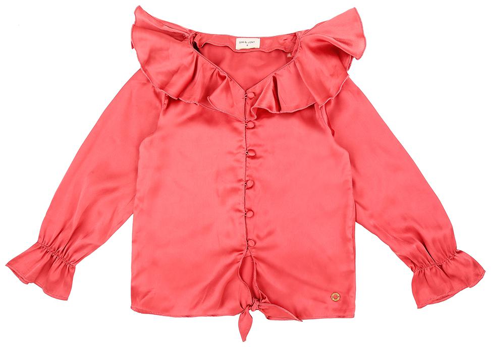 

Gini Jony Polyester Solid T shirt for Baby Girl - Pink
