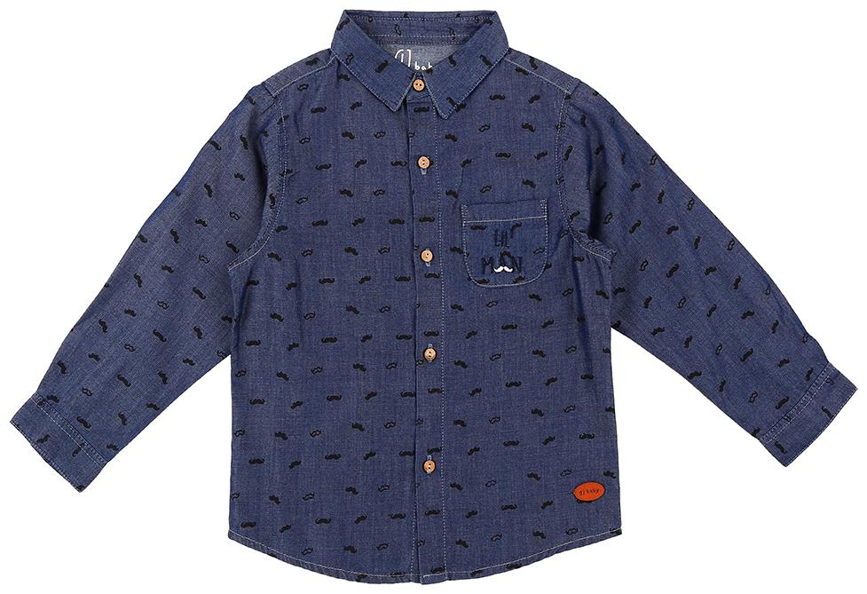 

Gini Jony Denim Self design Shirt for Baby Boy - Blue